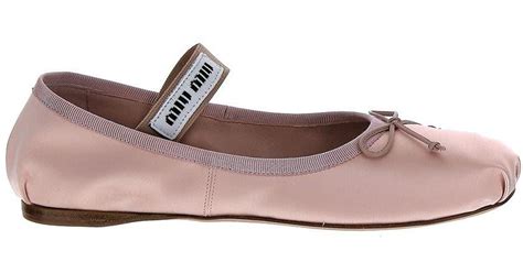 miu miu pink ballerina shoes|Ballerinas For Women .